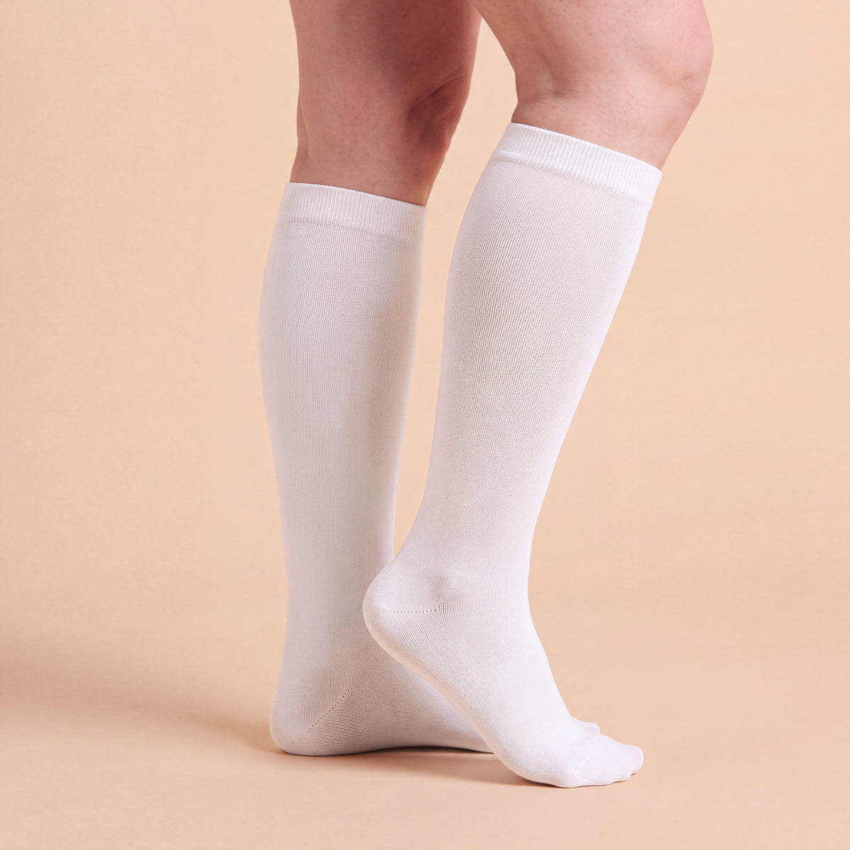 White Compression Socks