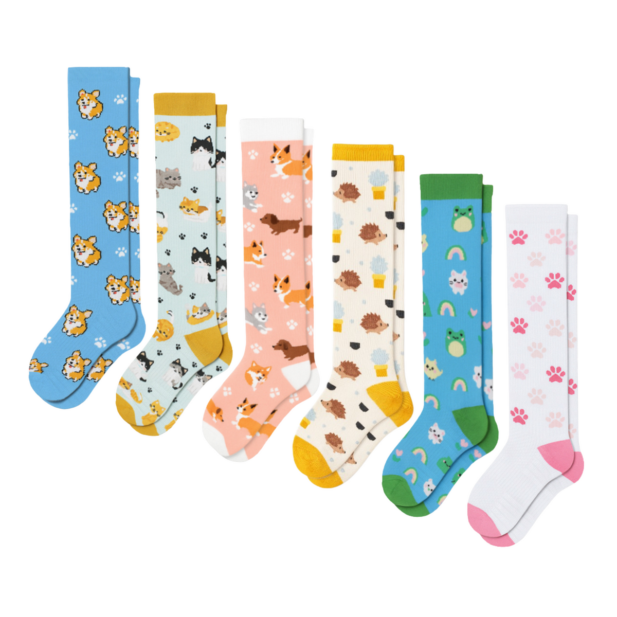 Animal Compression Socks Bundle 6-Pack
