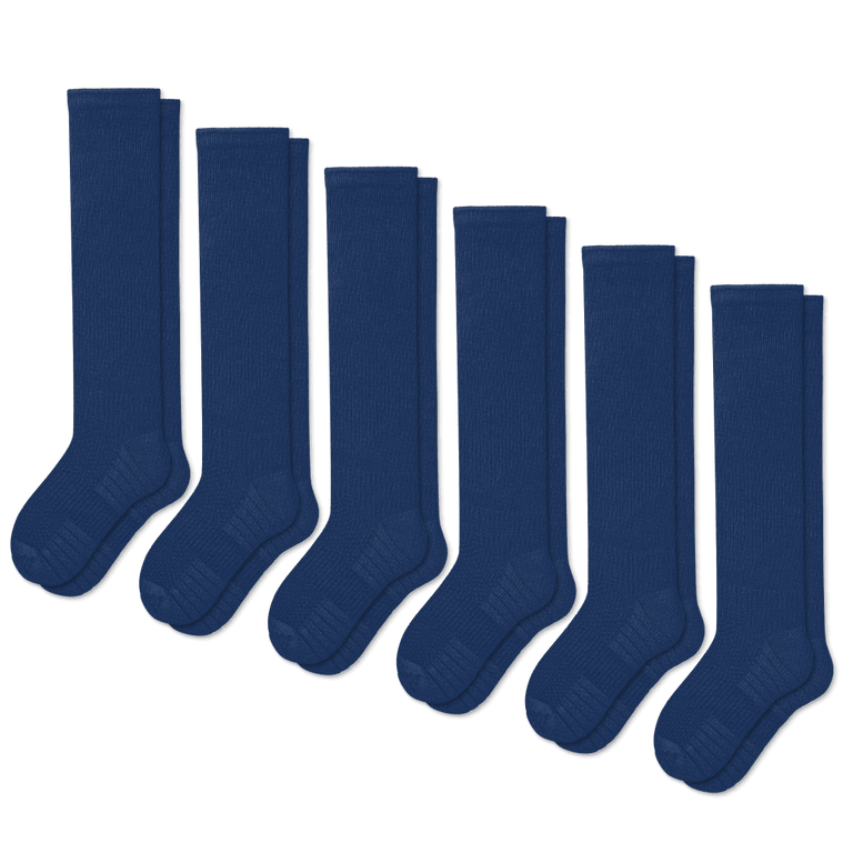 Blue Compression Socks Bundle 6-Pack